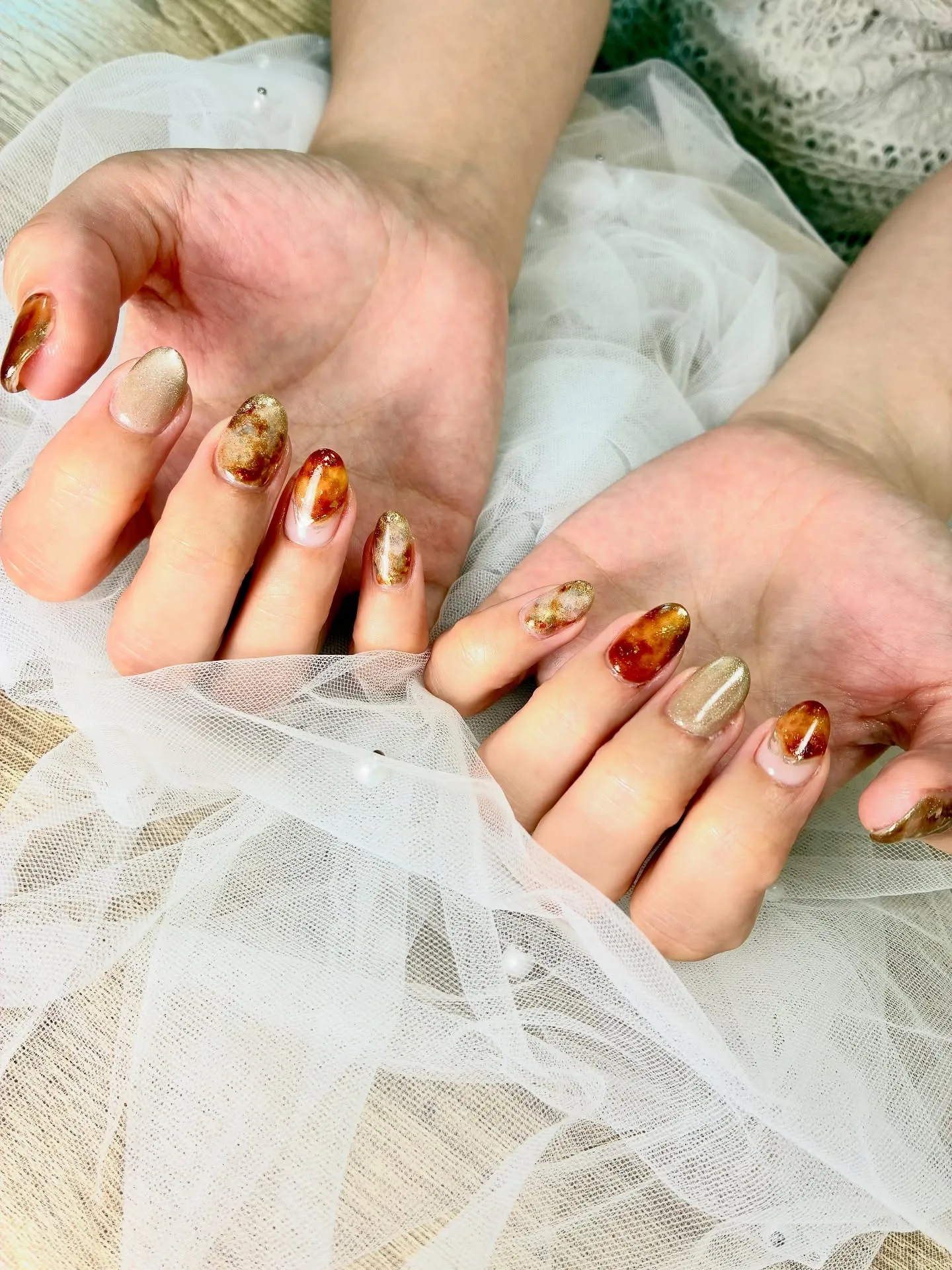 ニュアンスべっ甲ネイル🍂