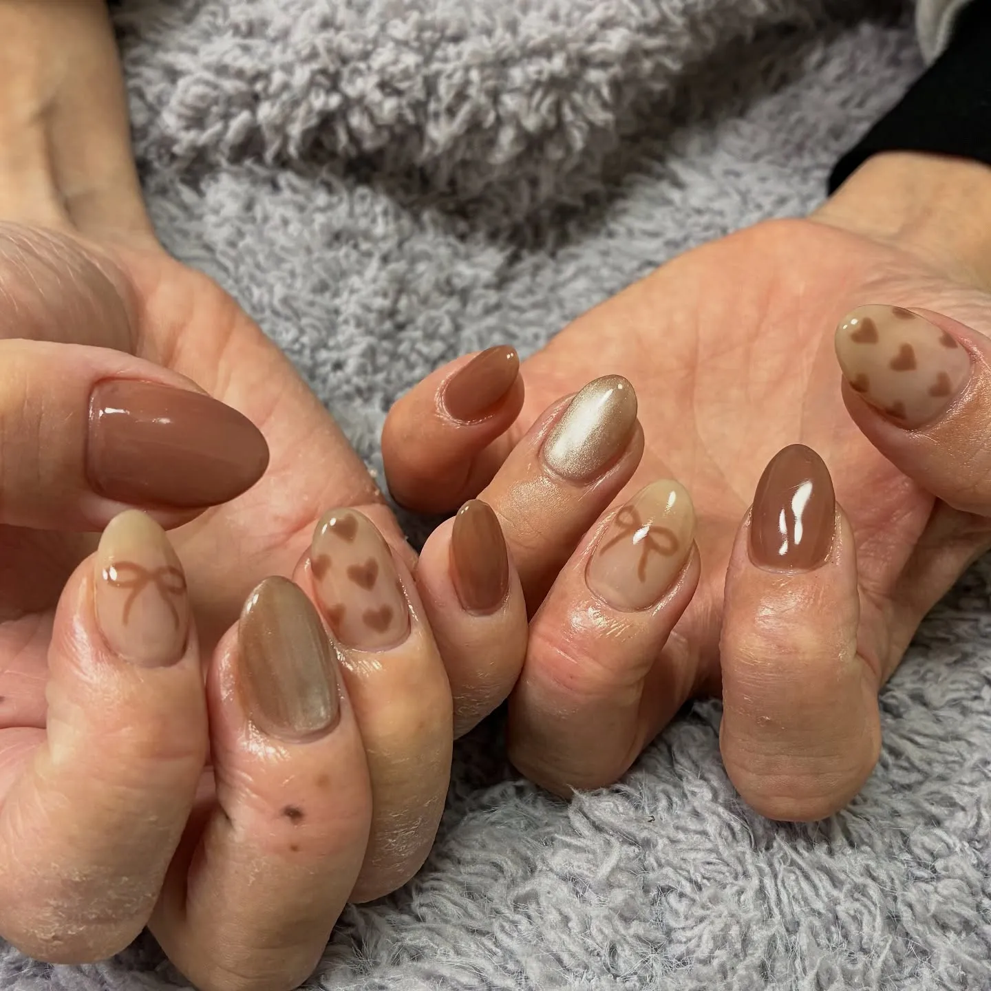 カフェオレカラーで🤎