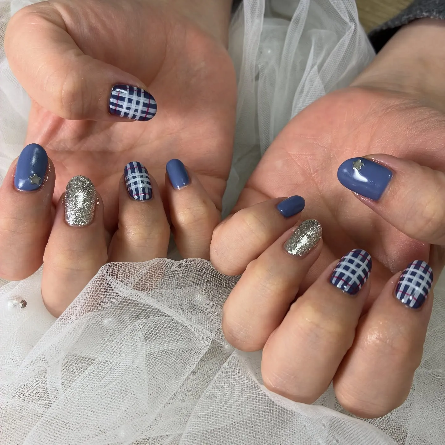 バーバリー風チェック🩵