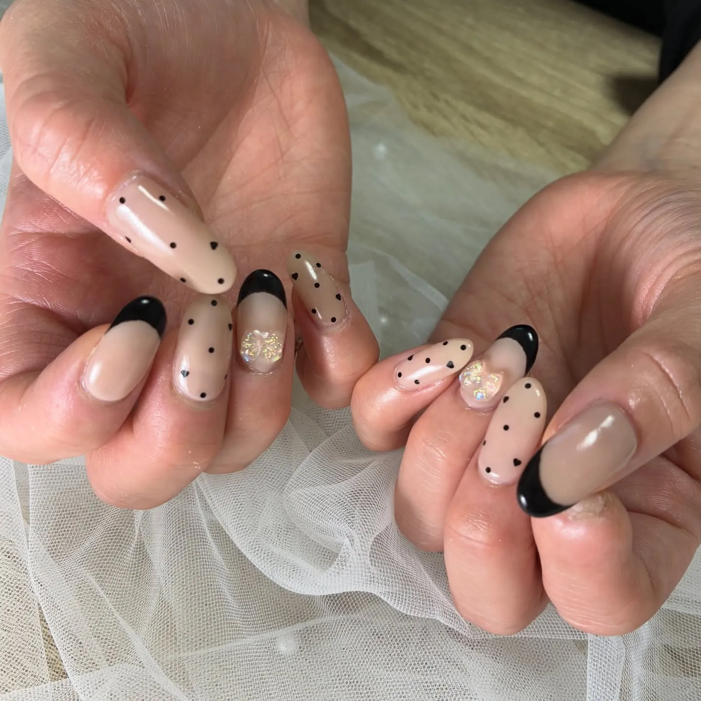 ブラックフレンチ✖️ドット