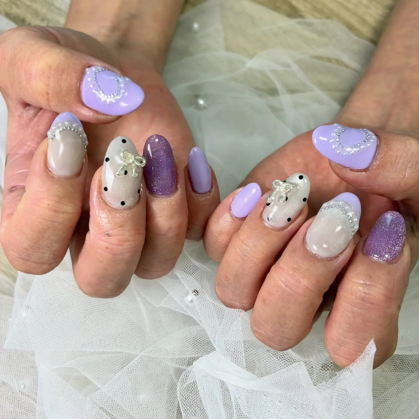 パープル✖️パール💜
