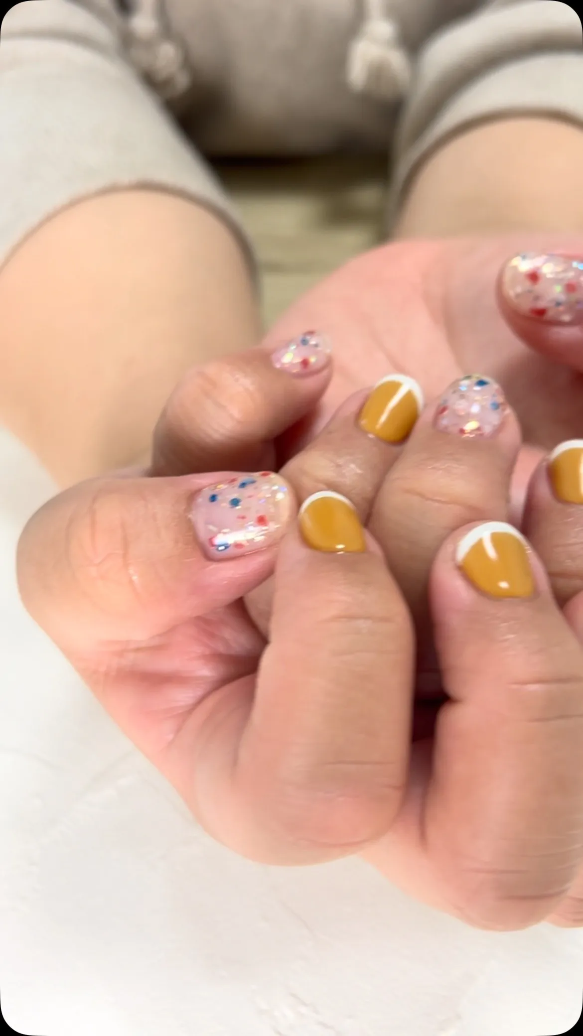 カラフルラメ&フレンチ✨