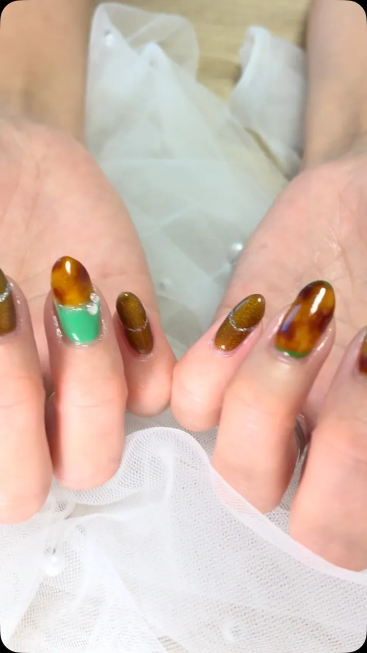 べっ甲×グリーン🤎💚